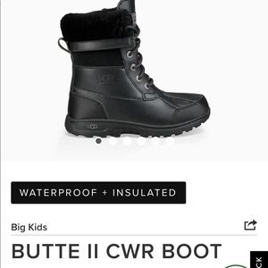 Ugg Butte II CWR Boot Kids size 11 EUC like new!